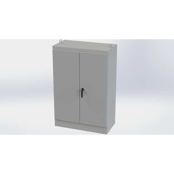 3 Point Latch with Padlock/Keylock Handle Electrical Enclosures, 72 in H, 24 in D, 48 in W